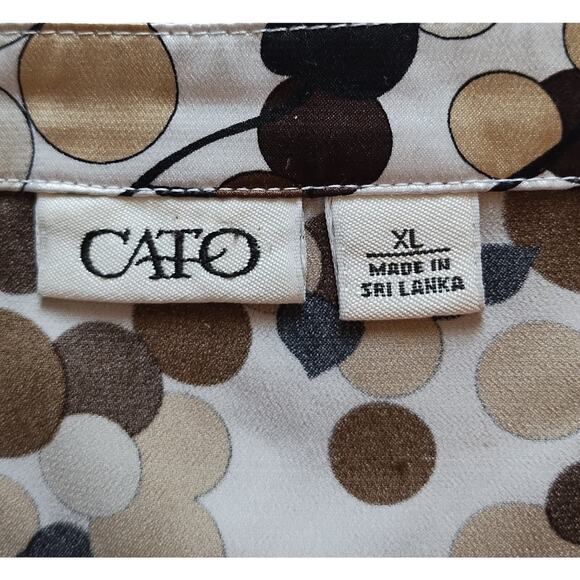 Cato Women's tops size XL crossover blouse cap sleeves - Picture 5 of 9